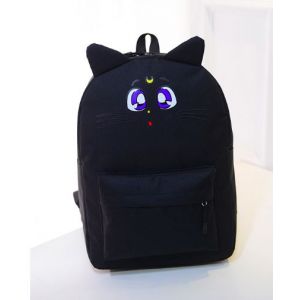 Черный рюкзак с котиком Сейлор Мун 027