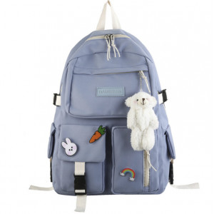 Молодежный рюкзак со значками и карманами 0127