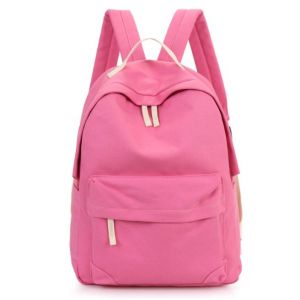Розовый однотонный рюкзак