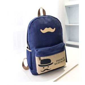 Рюкзак с усами French Mustache синего цвета