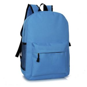 Голубой однотонный рюкзак 011