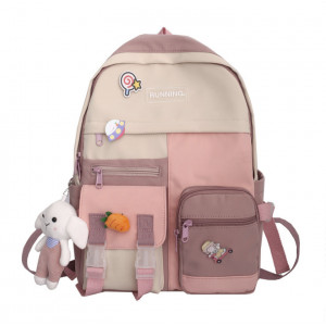 Молодежный рюкзак со значками и карманами 0126