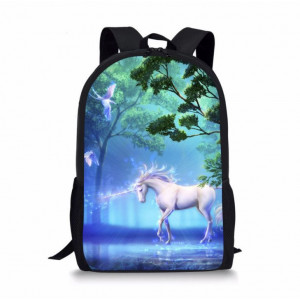 Рюкзак для девочки Единорог в лесу